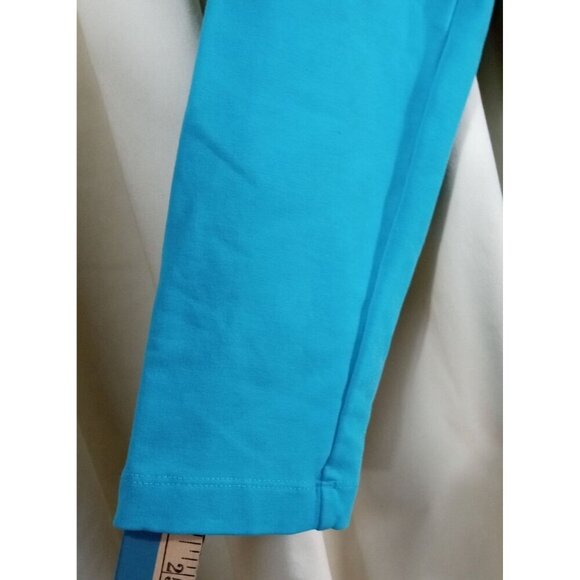 NWT Soft Surroundings Jersey Knit Cold Shoulder Sweater Top Shirt Solid Blue XSm - Picture 4 of 6